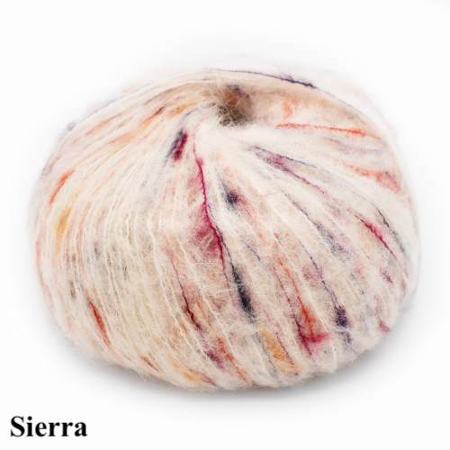 Sierra - off white with red, purple, orange and yellow