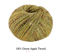 Green Apple Tweed - shades of dark brown, yellow green and dark orange