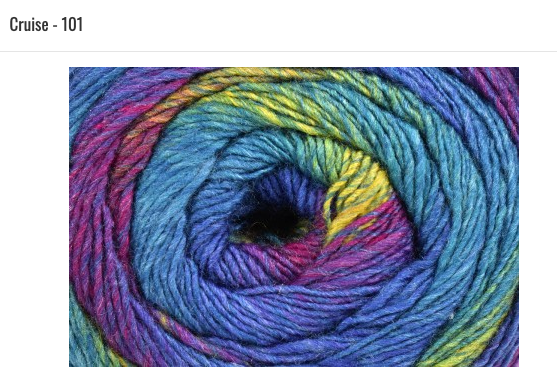 blues, purples, yellow and a bit of raspberry
