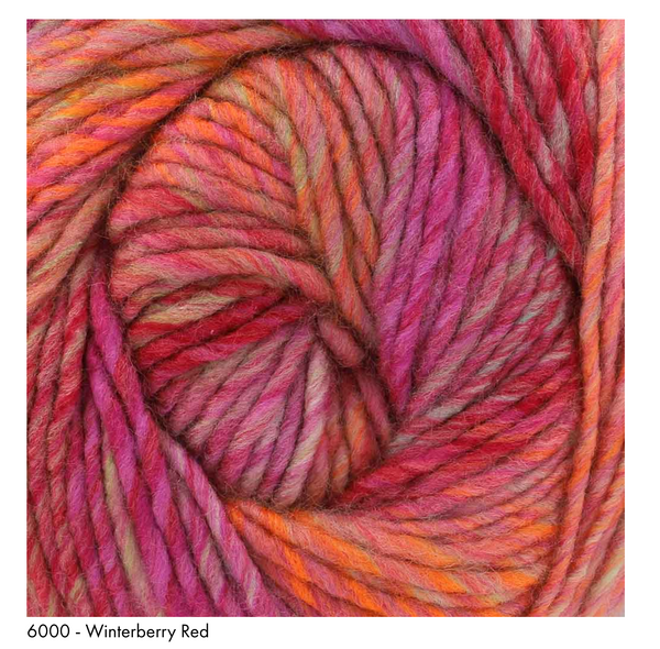 Winterberry Red- Red/Orange/Pink marled