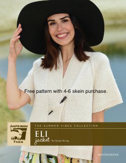 woman in white knit eli jacket