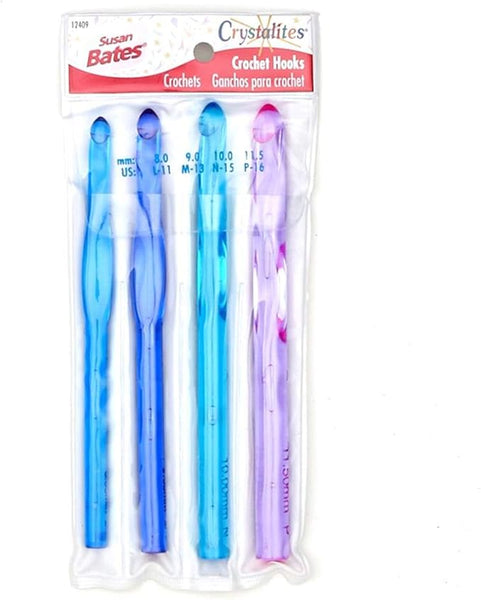 crochet hooks in packaging on a white background