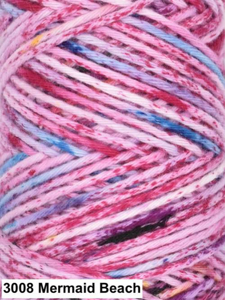 Mermaid Beach - pink with magenta, purple, blue, yellow and black 