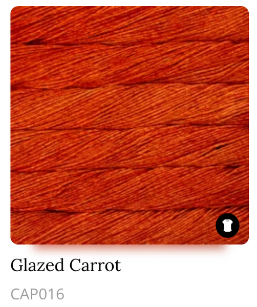 Glazed Carrot - Bright orange with a label with the name of the color