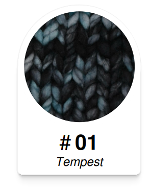 Tempest- hand dyed dark teals