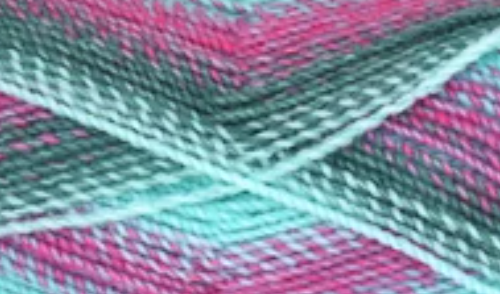 Caladium - magenta and shades of teal