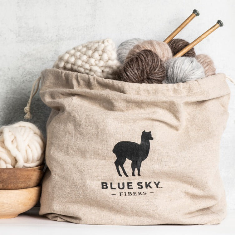 Blue Sky Fibers Drawstring Project Bag
