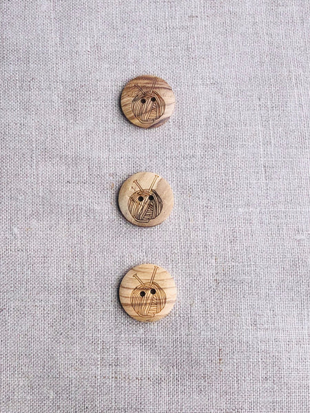 Etched Wood Buttons